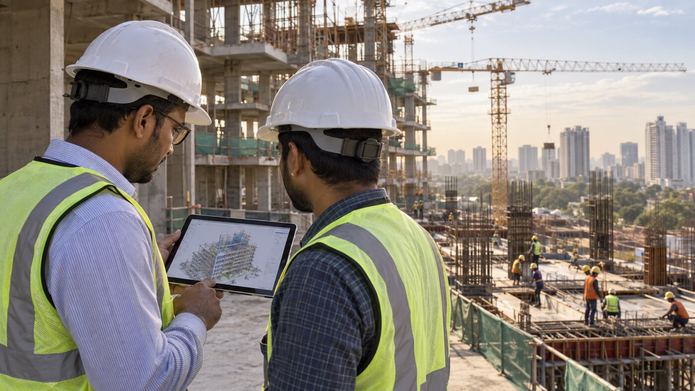 Indian Contractors Increase Focus on Digital Site Coordination — StructureTooBIG editorial cover
